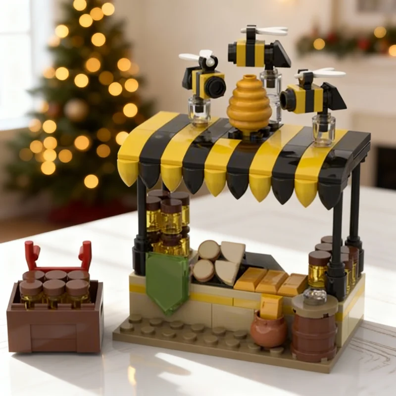 

151pcs MOC Honey Stand City Model Building Blocks Construction DIY Creative Idea Toys Education Brick Christmas Gifts Kids