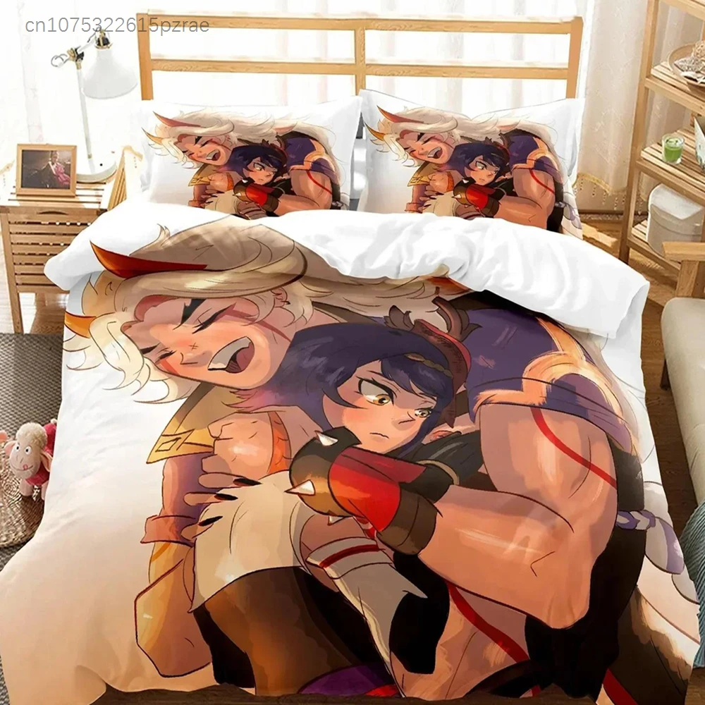 3D Print Arataki Ltto Bedding Set Single Twin Full Queen King Size Genshin Impact Bed Set Adult Kid Bedroom Duvet Cover Sets