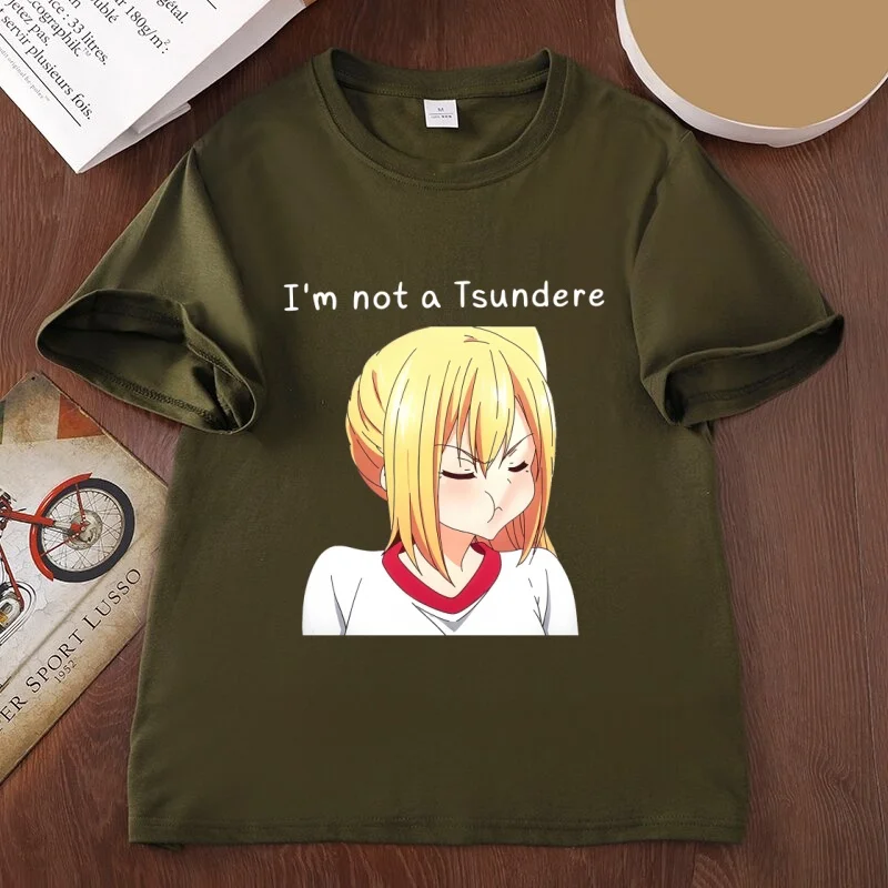 Ich bin kein Tsundere-Meme – T-Shirt für Männer und Frauen, Otaku-Grafik, Baumwolle, lässig, kurzärmelig, Harajuku-Streetwear, Manga-Oberteil. – Detail 11