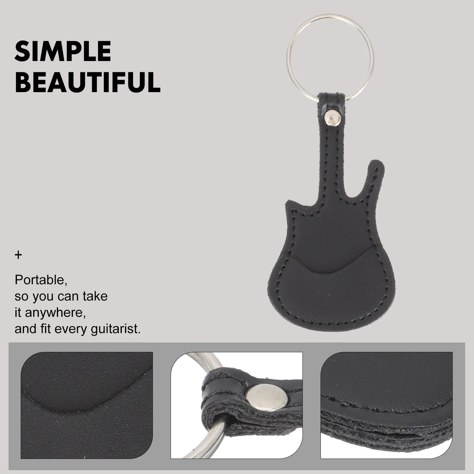 

Pick Storage Bag Guitar Keyring Keychain Container Plectrum Holders Travel