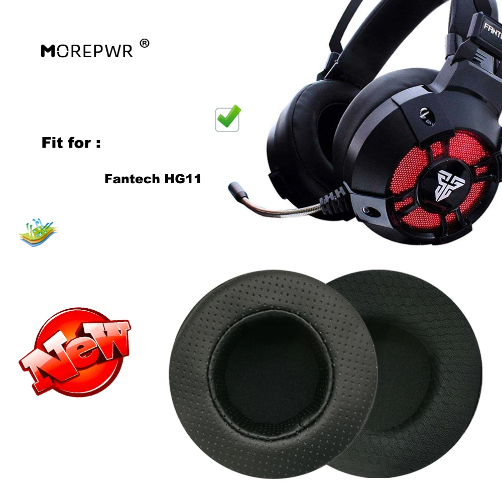 Morepwr, новое обновление, сменные амбушюры для Fantech HG11, детали гарнитуры, кожаная подушка, бархатный чехол для наушников Morepwr, новое обновление, сменные амбушюры для Fantech HG11, детали гарнитуры, кожаная подушка, бархатный чехол для наушников