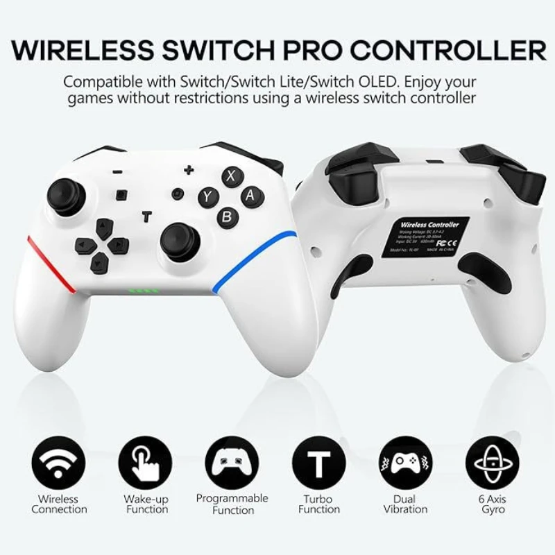 

Беспроводной игровой контроллер ABS Gamepad Switchpro с вибрацией и макросами, Bluetooth, TYPE-C, для геймеров, подарок для мальчиков и девочек