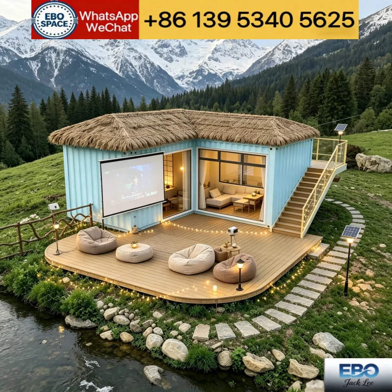 Portable Expandable Prefabricated Fold House 20ft Ready To Live Expand Container Home With Complete Sanitary Fittings