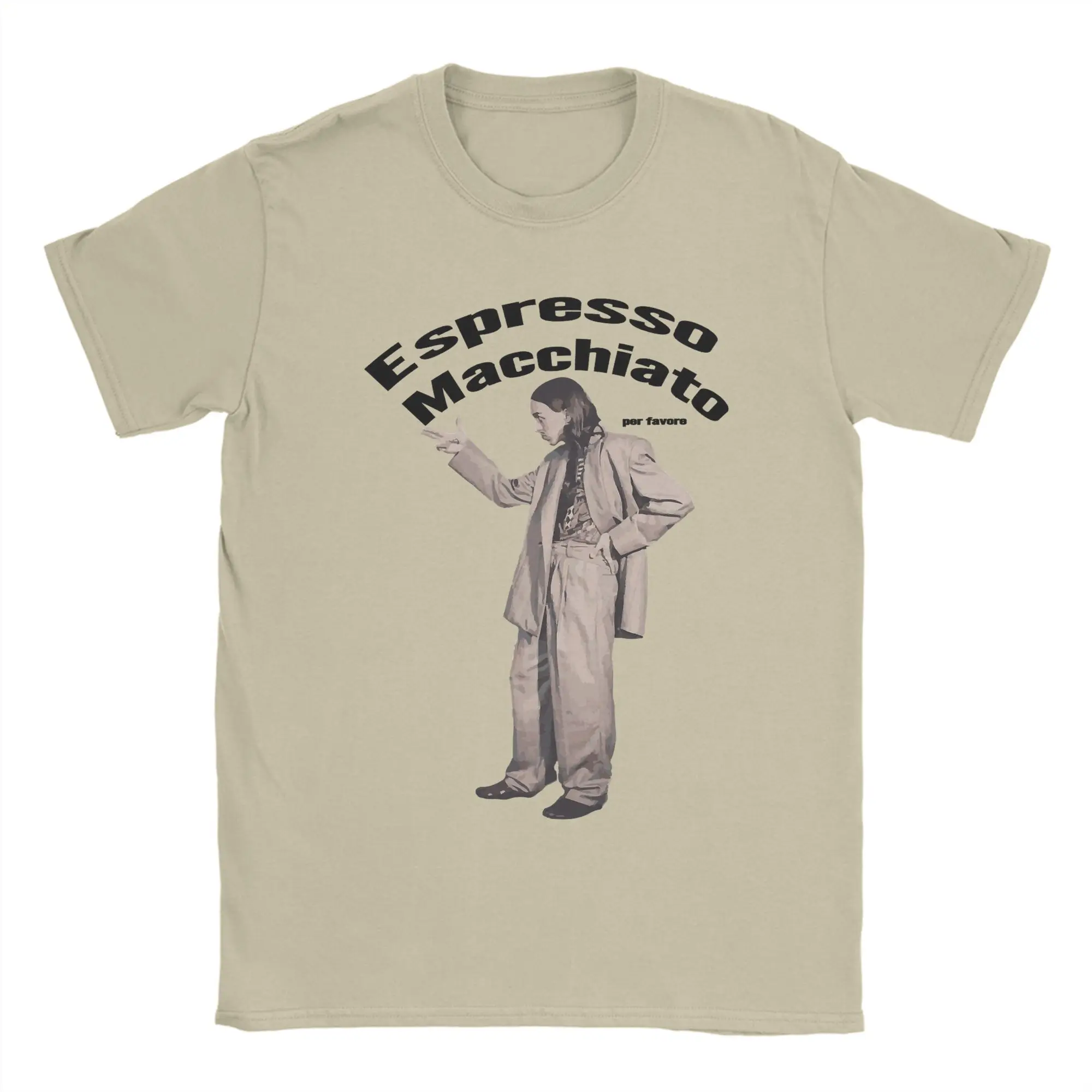 تومي كاش اسبريسو ماكياتو التوضيح الرسم الفن Eurovisions تي شيرت الرجال تي شيرت طاقم الرقبة تي شيرت قصيرة الأكمام بلايز #2