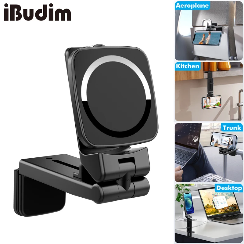 Universeller Magnetischer Flugzeug-Handyhalter Tragbare Reise-Zug-Sitz-Handyhalterung für MagSafe iPhone 17 16 Serie Samsung