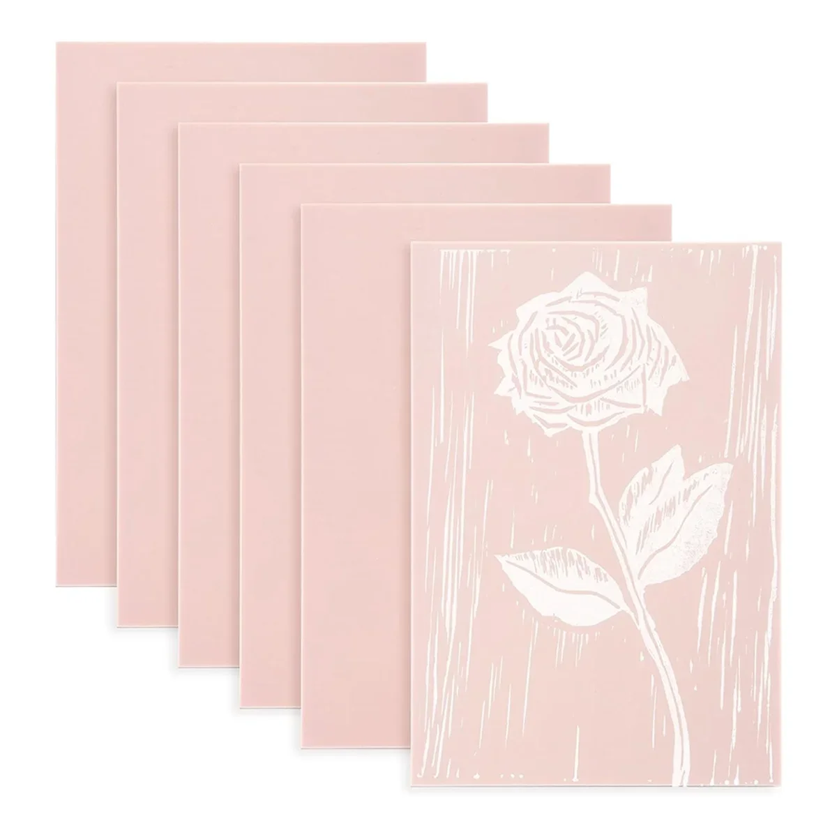 CHFL Linoleum Blocks for Printmaking Supplies 6PCS 4 Inch X 6 Inch Rubber Linocut Block Printing Kit for Stamp Carving