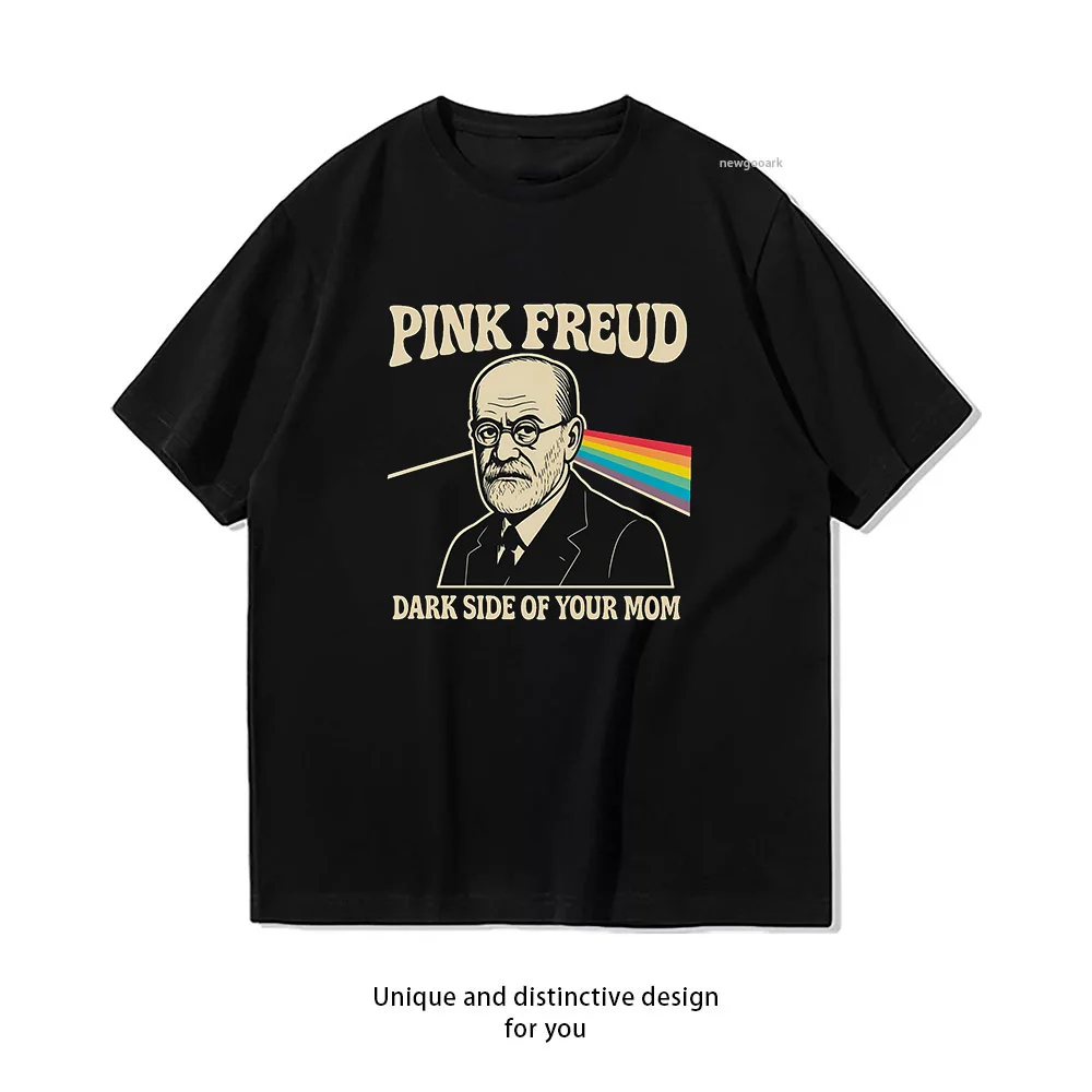 Pink Freud The dark side of your mom Classic T-Shirt woman man summer cotton graphic t shirts Adult streetwear camisetas tops