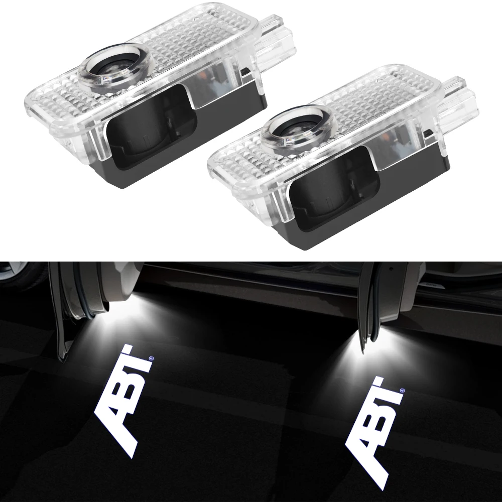 ABT Emblem For AUDI Shadow Light 2pcs RS4 RS3 TTS Door Light ABT Welcome Light Fit For Audi A6 A5 A3 A4 A7 Q3 Q5 Q7 TTS RS6 RS7