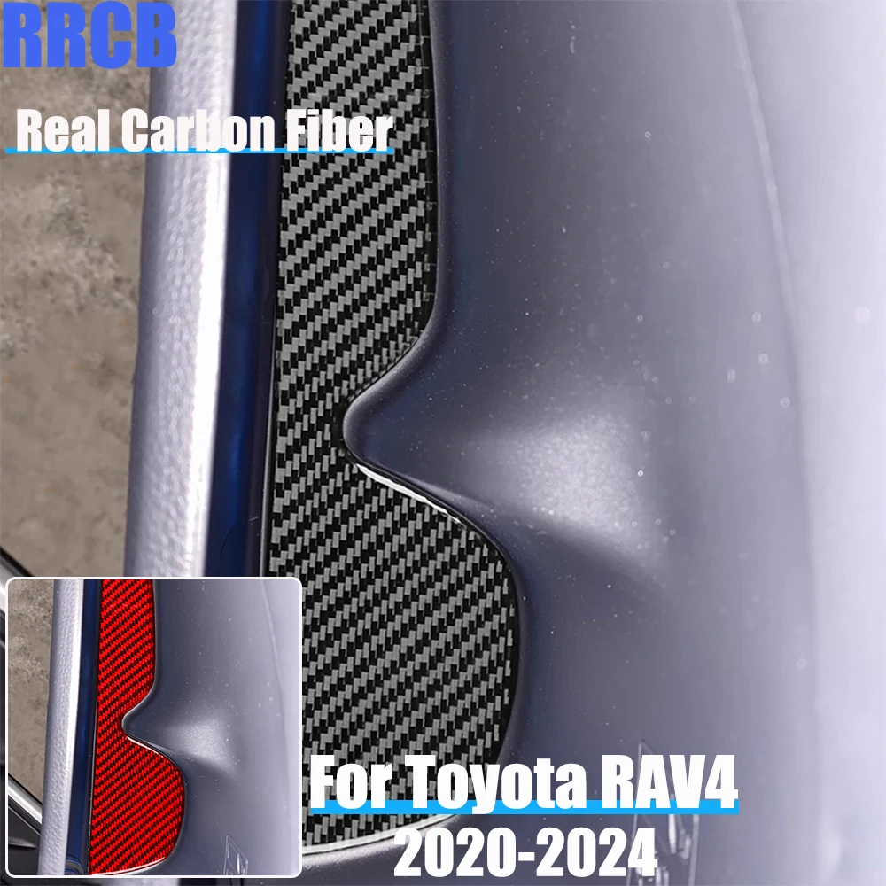 

Real Carbon Fiber Car Accessories Dashboard Side Panel Trim Soft Cover Sticker For Toyota RAV4 XA50 2020 2021 2022 2023 2024