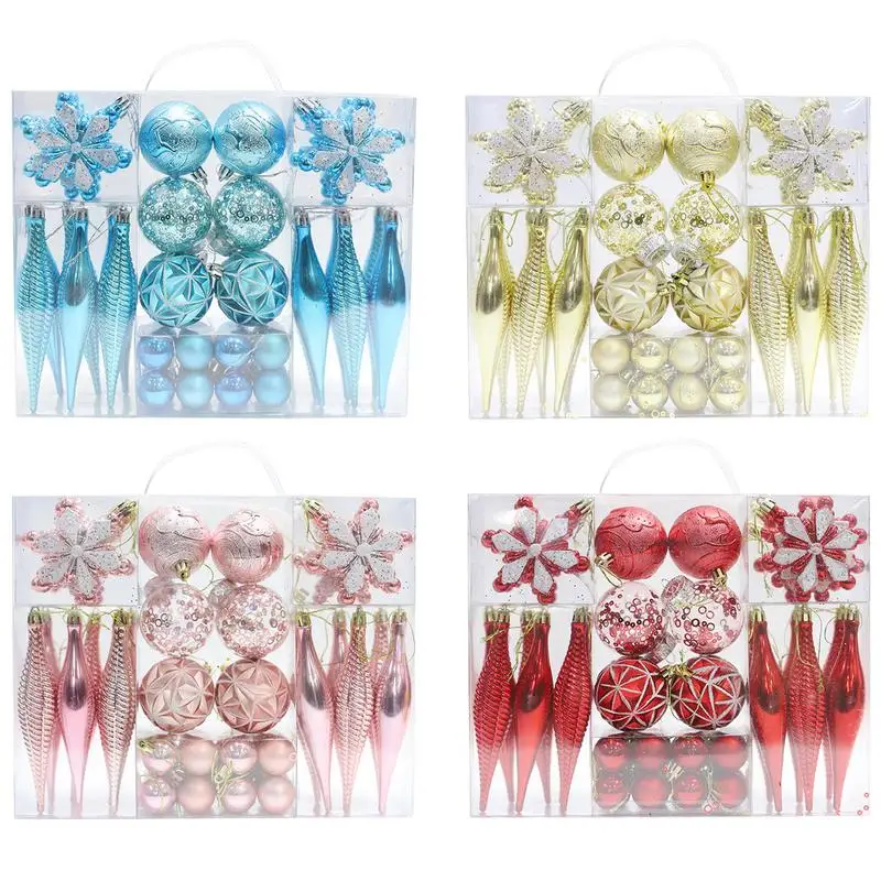 

Christmas trees decorative balls set 40X Shatterproof Tree Decoration Ball Pendants No Color Fading eye-catching decor for party