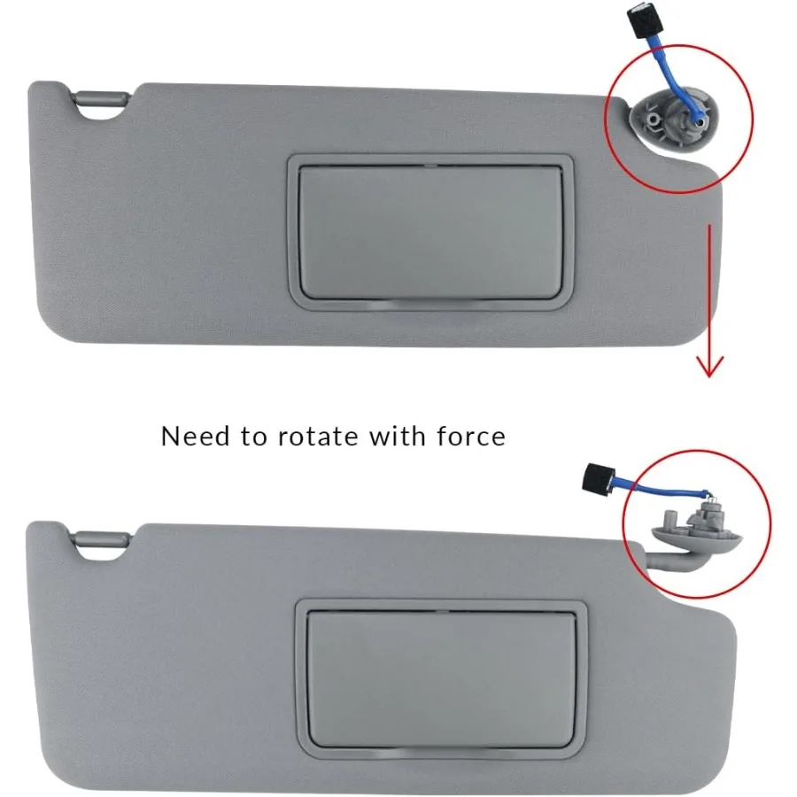 حاجب من الشمس من جانب الركاب لعام 20092015 ملحقات طيار هوندا من القماش أقنعة حماية من الشمس للسيارة بديلة مع مرآة لتعزيز #2