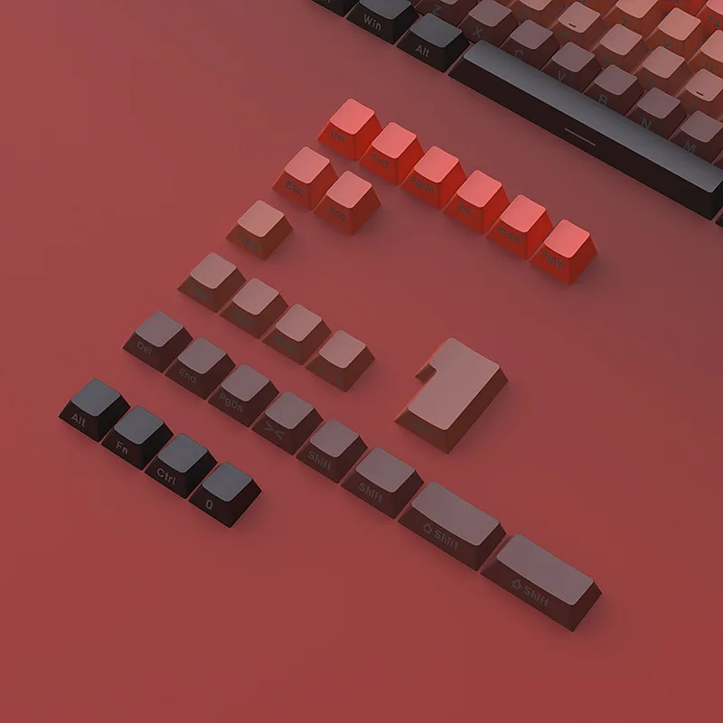 Gradient color side engraved luminous 134 key small full set 0EM height PBT material