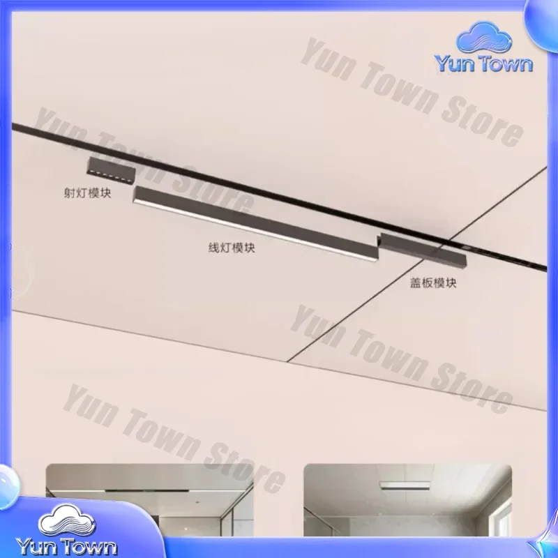 Extremely Narrow Line Air HVAC Systems Honeycomb Big Board Ceiling Bathroom Embedded Heater Ventilation And Lighting
