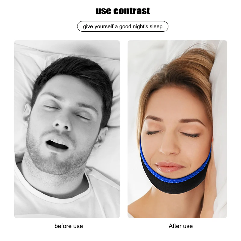 Anti Snoring Belt Triangular Chin Strap Mouth Guard Gifts for Women Men Better Breath Health Snore Stopper Bandage Sleep Aid