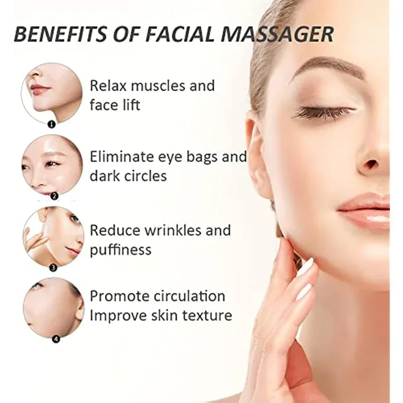 Novo rolo de massagem facial 4d micro-corrente rolo de massagem facial rosto olho pescoço beleza ferramentas de cuidados com a pele presentes femininos