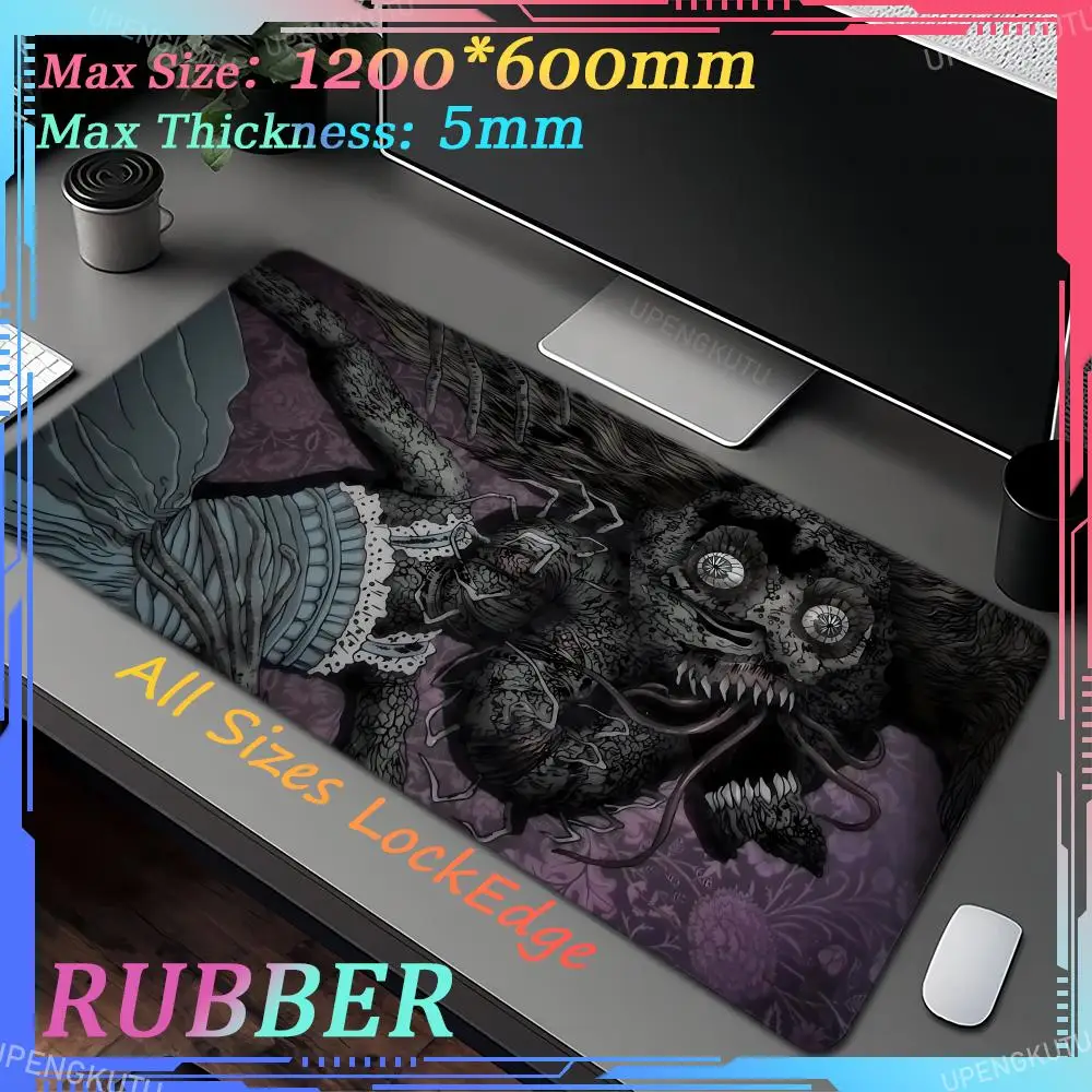 

Junji Ito Tees Horror Game accessories Kawaii Desktop accessories Mouse Pad Oversized Gaming Mouse Computer gamers Pink art Pad