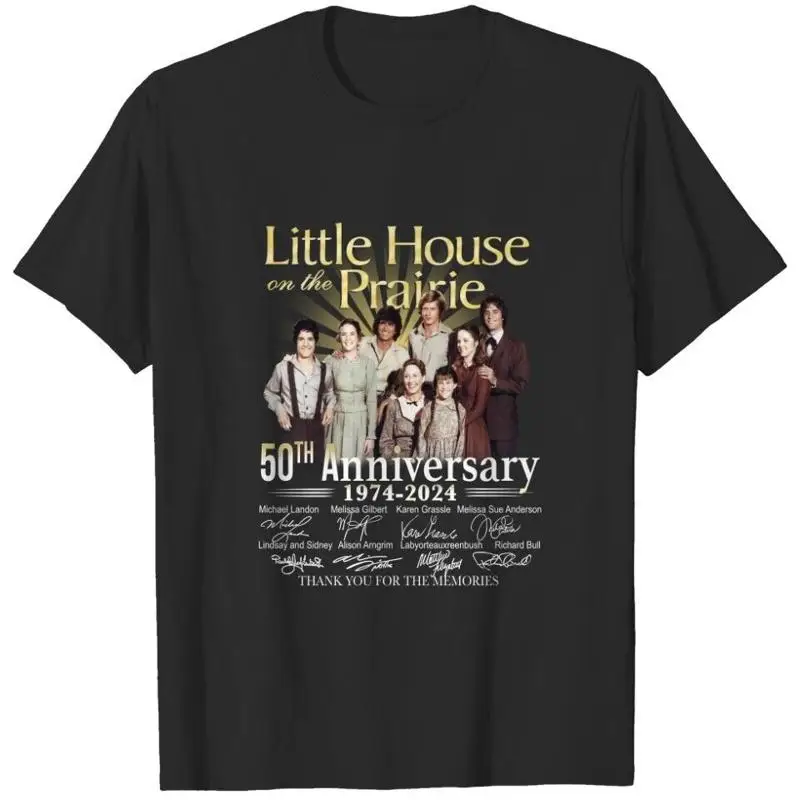 

50Th Anniversary 1974 2024 Little House On The Prairie Black T Shirt For Men
