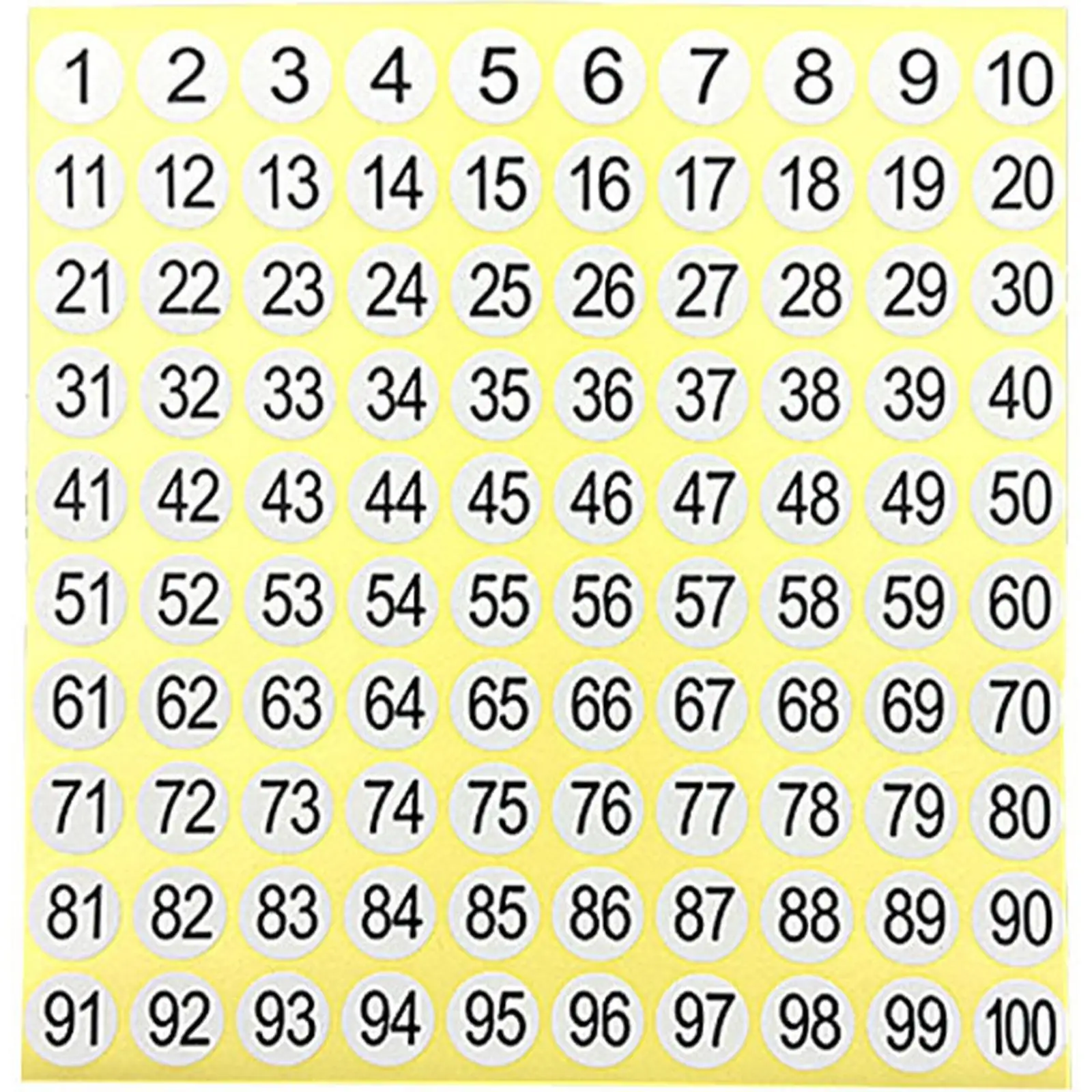 

15 листов наклеек с последовательными номерами от 1 до 100, самоклеящиеся этикетки для вышивки крестом, для рукоделия, маркировки и нумерации