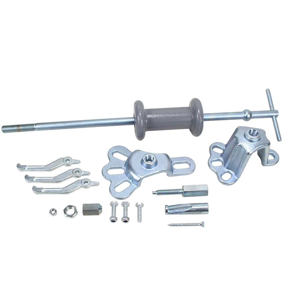 Afbeelding 5: 9-Way Slide Hammer Puller Set Lagertrekker Uitdeukstation 2/3 Kaken Externe Interne Trekt Flens Achterassen NIEUW