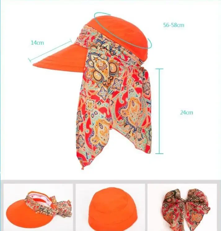 Women's Wide Brim Sun Hat - UV Protection Summer Beach Hat, Foldable Visor Cap for Cycling, Fashion Wide-Brimmed Design