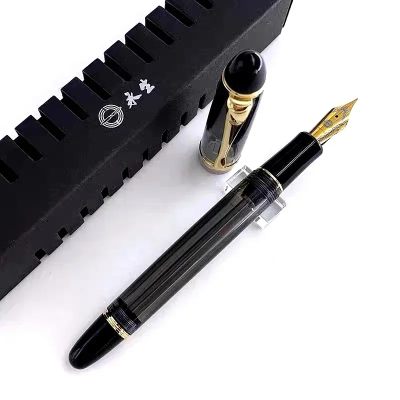 Hot Wingsung 699 Vacuum Filling Fountain Pen High Quality Acrylic Transparent Barrels Business Office Writing Ink Pens With Gift