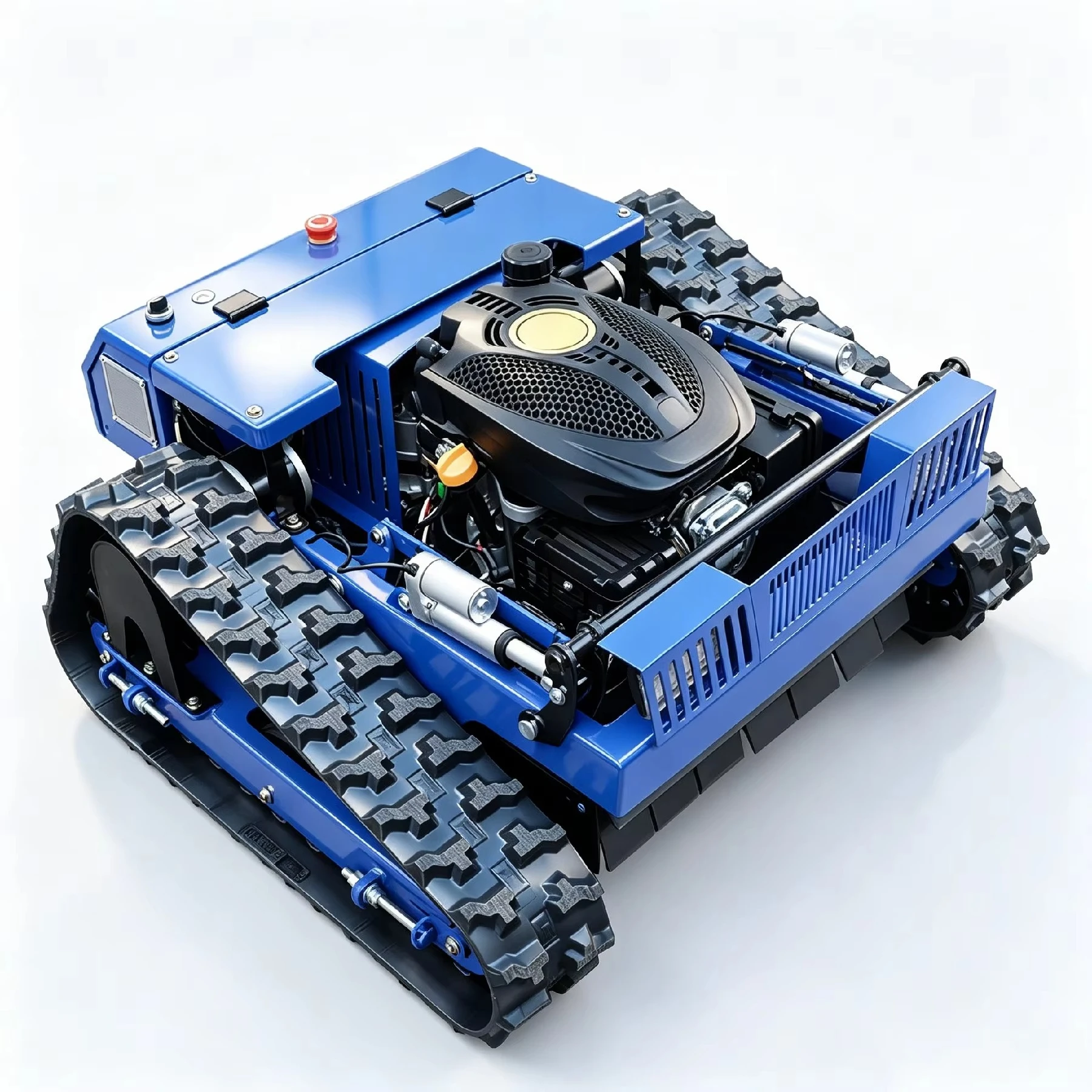 Crawler Track Lawn Mower with Engine and Fast Cutting for More Jobs Slope Mowing Machine for Nursery