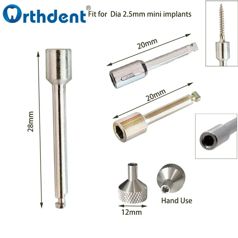 Controlador Dental para microimplante, Mini tornillos, destornillador, herramientas de macellación, autoperforación para contraángulo, pieza de mano