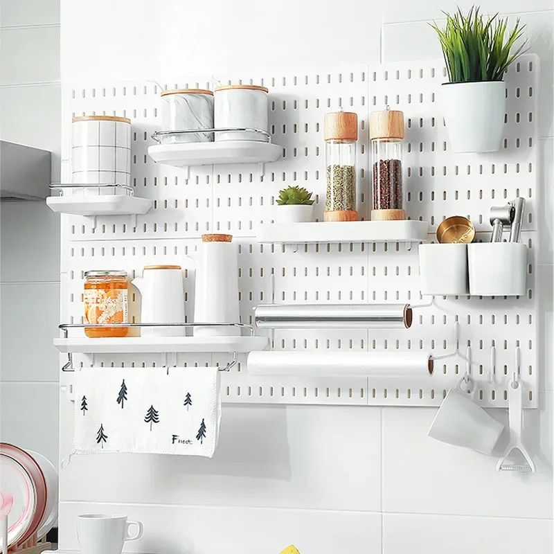 

Perforation-free hole plate storage shelf partition wall Household kitchen bathroom dormitory wall shelf shelf wall hanging