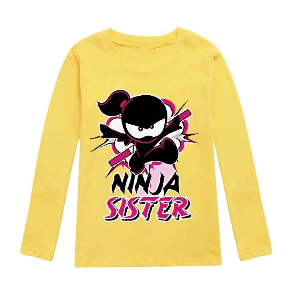 Hot Sold NINJA KIDZ Toddler Long Sleeve T-shirt Teenage Girls Clothing Cotton Boys Tshirt Boutique Kids Tees O-Neck Children Top