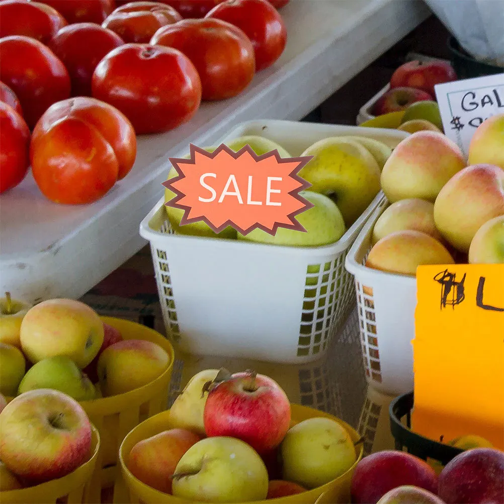 160 szt. Etykiet wyprzedażowych w kolorze eksplozji, kolorowe, puste znaki wyprzedażowe do sklepu detalicznego, wyprzedaży w garażu, supermarketu, szkoły, na karnawał, do funduszy społecznych