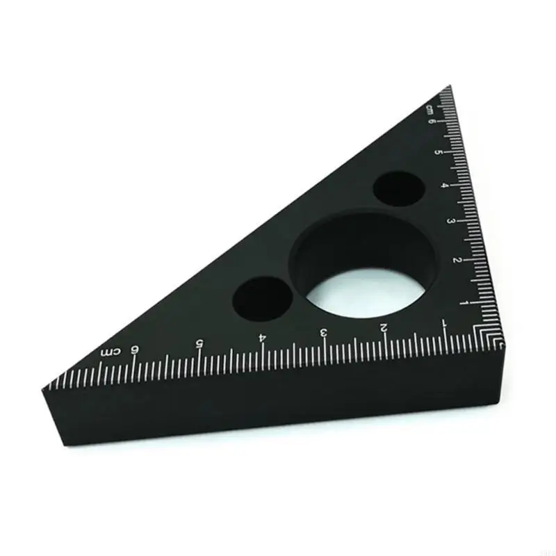 

29EB Woodworking Ruler Ruler Alloy Metal 90/45 Degree Protractor Portable
