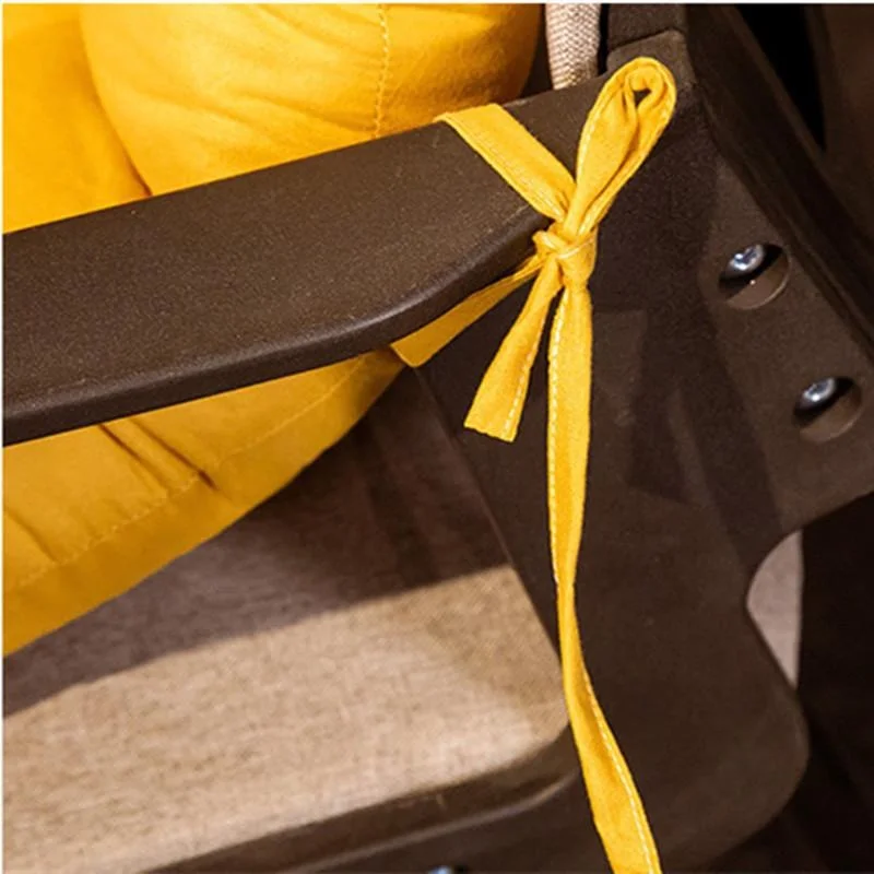 Bantalan bantal katun sandaran tinggi bantalan kursi malas tebal bantalan antiselip untuk kursi rotan bangku taman teras luar ruangan dalam ruangan