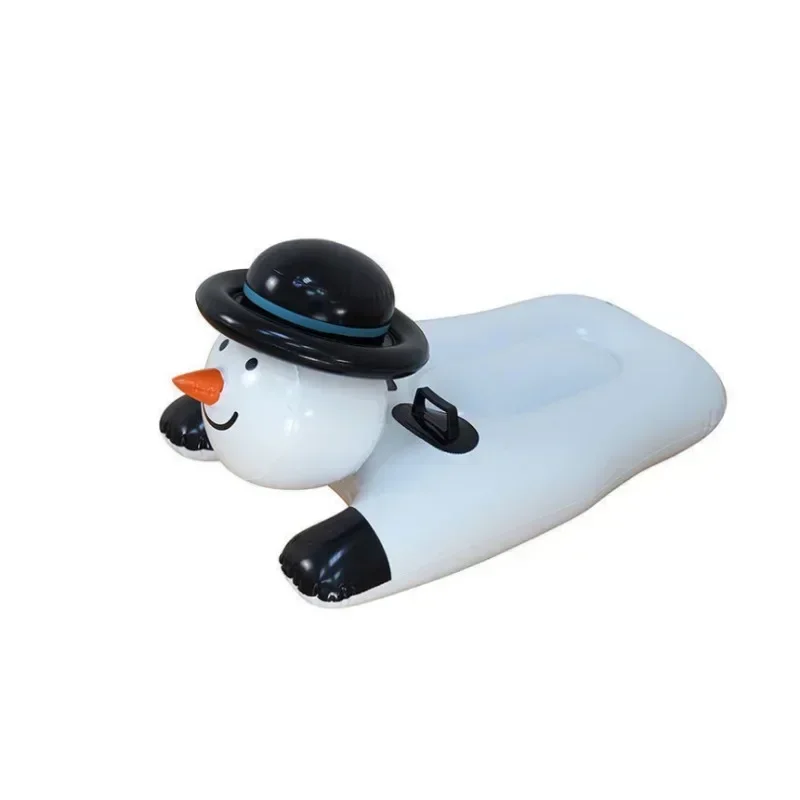 Sled Board, Inflatable Cute Snowman Style, Perfect for Winter Sledding, Holiday Adventures, Children's Favorite, Can Wholesale