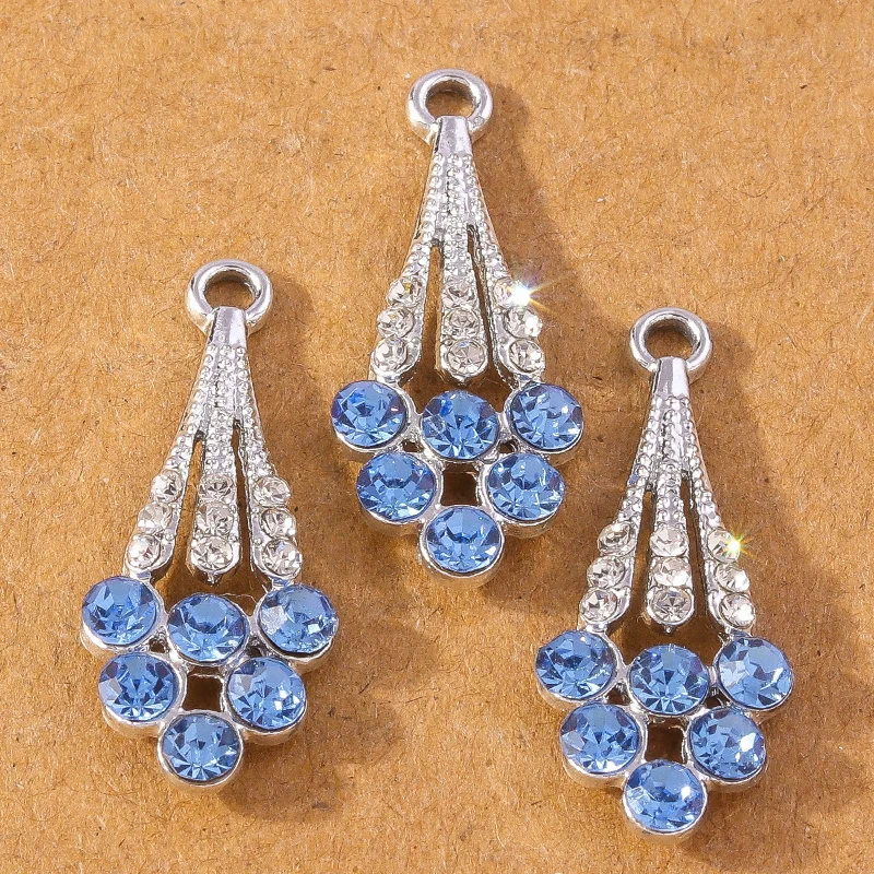 10pcs Crystal Snowflake Charms for DIY Jewelry Making