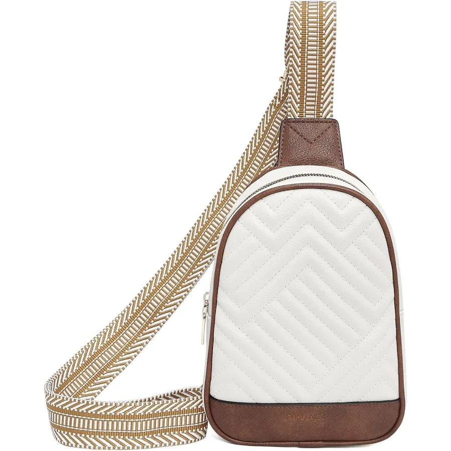 

FOXLOVER Small Sling Bag for Women Leather Fanny Pack Anti Theft Crossbody Chest Bag for Travel