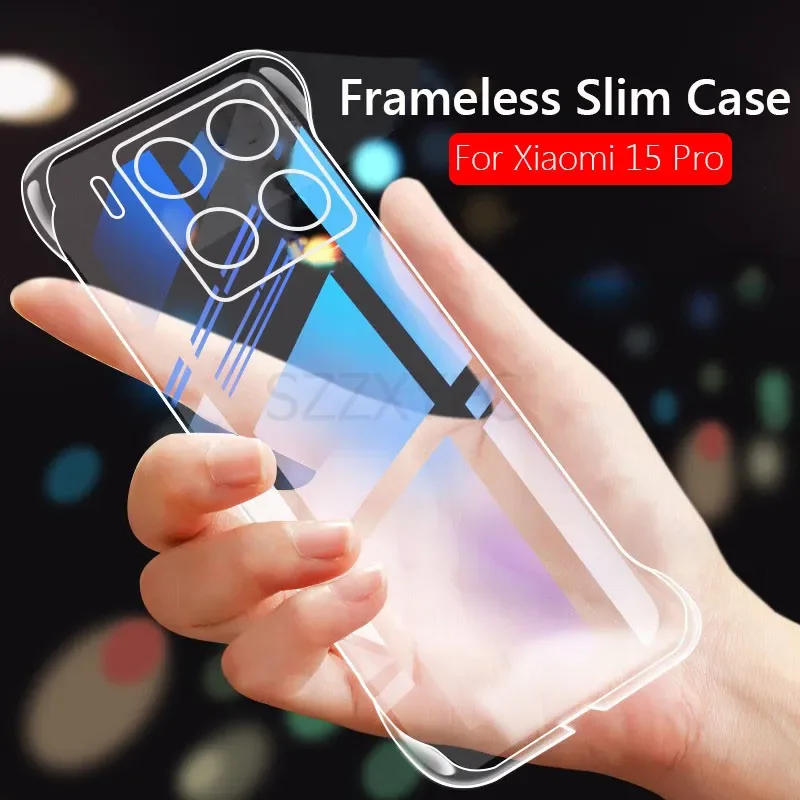 Frameless Slim Clear Hard Back Cover Case On For Xiaomi 15 Pro Ultra Xiaomi15 Pro Xiaomi15Ultra 5G ShockProof Coque Phone Cases