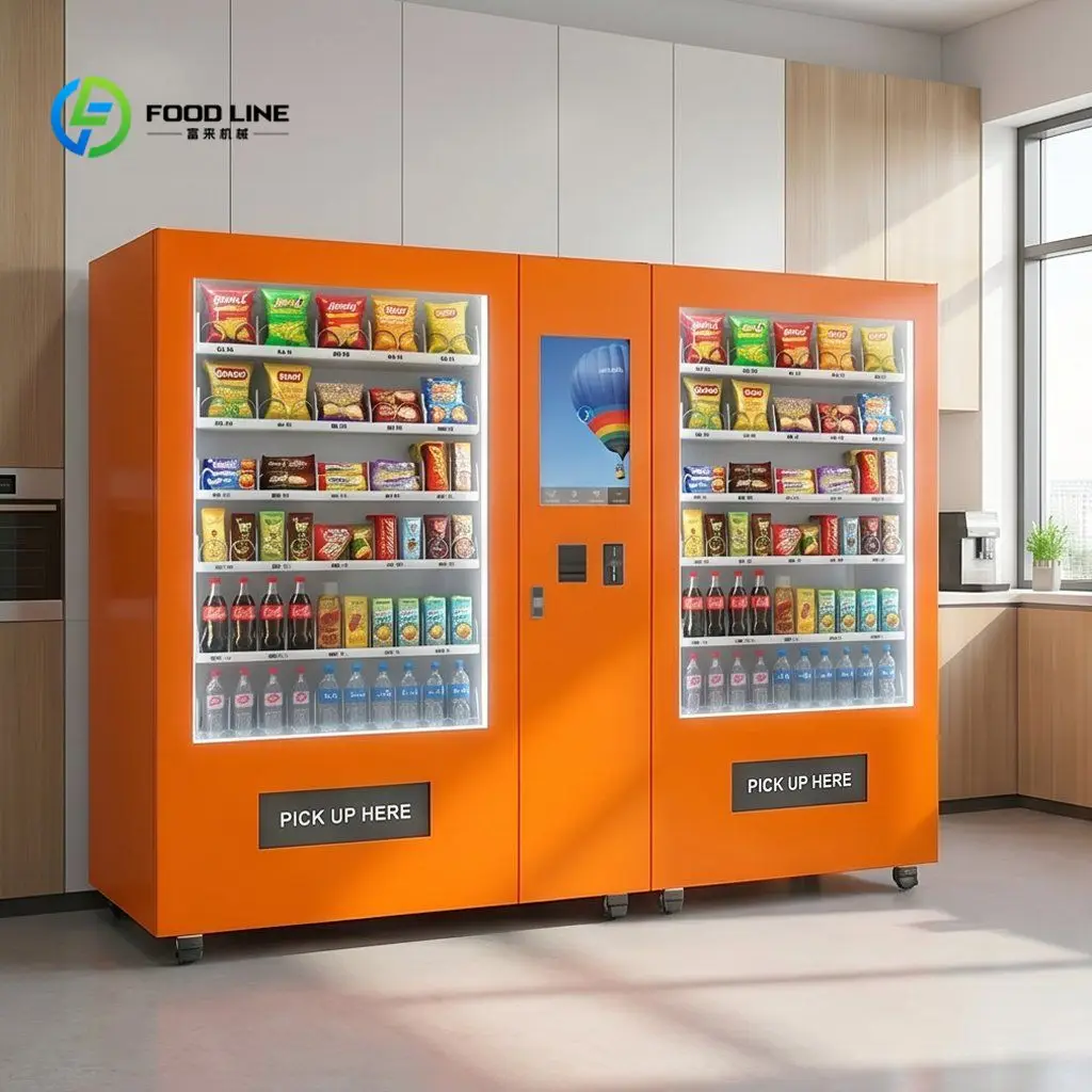 OEM Custom Transparent View Window Drink Snack Vending Machine Street Retail Kiosk Customizable