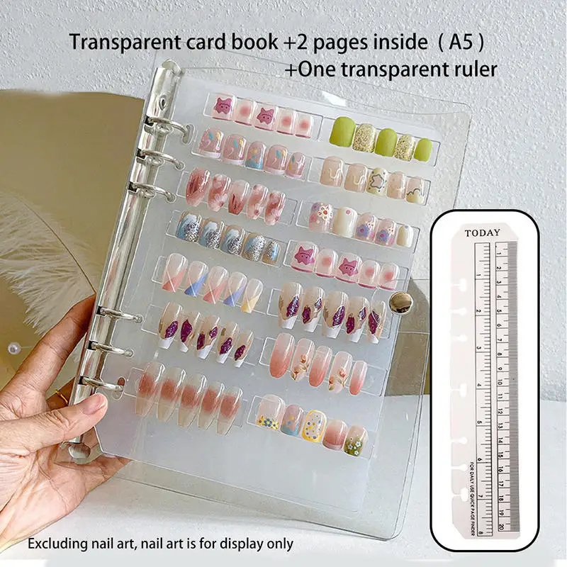 DIY Nagelkunst-Aufbewahrungsbuch, Einfaches Maniküre-Muster-Präsentationsalbum, Nagel-Organizer-Werkzeug