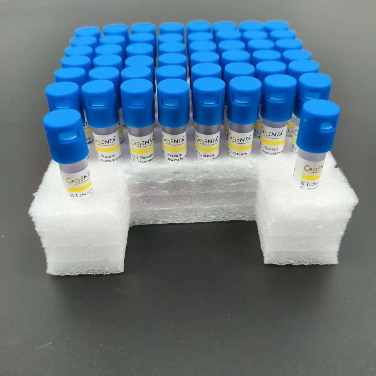 

Dental Autoclave Sterilization Biological Indicator, 0.5H Rapid Readout Spore Test Strips for Steam Sterilizer