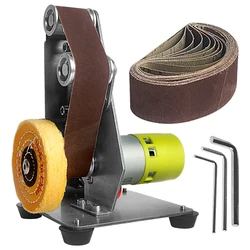 110V/220V Multifunctional Mini Electric Abrasive Belt Sandpaper Polishing Machine DIY Cutter Edges Sharpener Power Tool