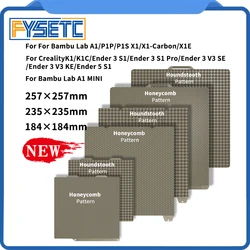 The Latest Version Build Plate for Bambu X1/P1 A1 mini Creality K1 Honeycomb PEI and Houndstooth PEl Double Printing Steel Sheet