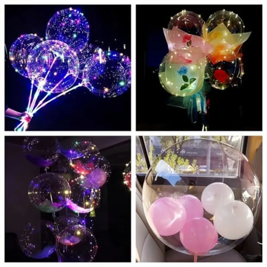 24インチ クリアバブルバルーン 10個入り ヘリウム対応 TPUバルーン 結婚式飾り クリスマスパーティー 誕生日 LEDライト用