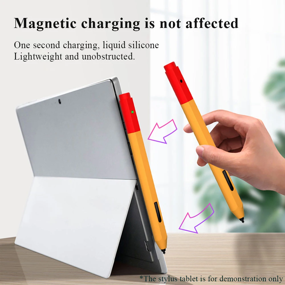 ペンケースlenovos xiaoxinパッドイニシアチブコンデンサペンシルシリコン保護カバーコントラストカラーダブルキャップペンケース