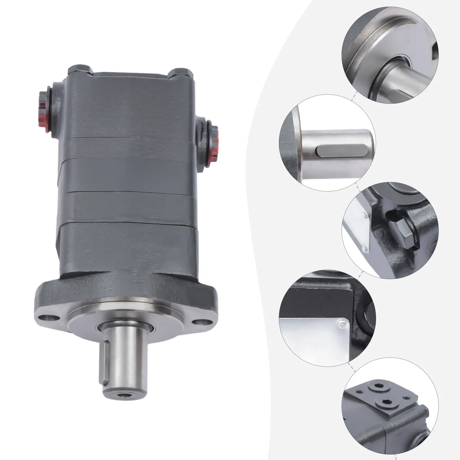 Char-Lynn Eaton 2000 시리즈용 104-1063-006 유압 모터 교체-1.25" 키 샤프트, 7.63Cid, 플랜지 마운트 직선 샤프트