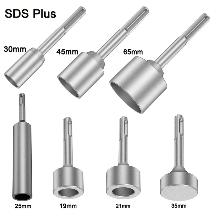 Ponteira de Aço Temperado SDS-Plus 19/21/25/35mm para Instalação de Hastes de Aterramento, Broca para Martelo Rotativo