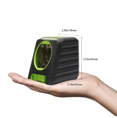 Huepar High Visibility Box-1G Selectable Laser Line, Outdoor Self-leveling Lasers Green Beam Cross Line Laser Level