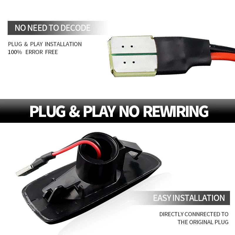 

2PCS For Dacia Logan 2 2013-2019 Duster 2 2018 2019 2020 2021 For Renault Stepway 2015-2019 LED Side Marker Turn Signal Light