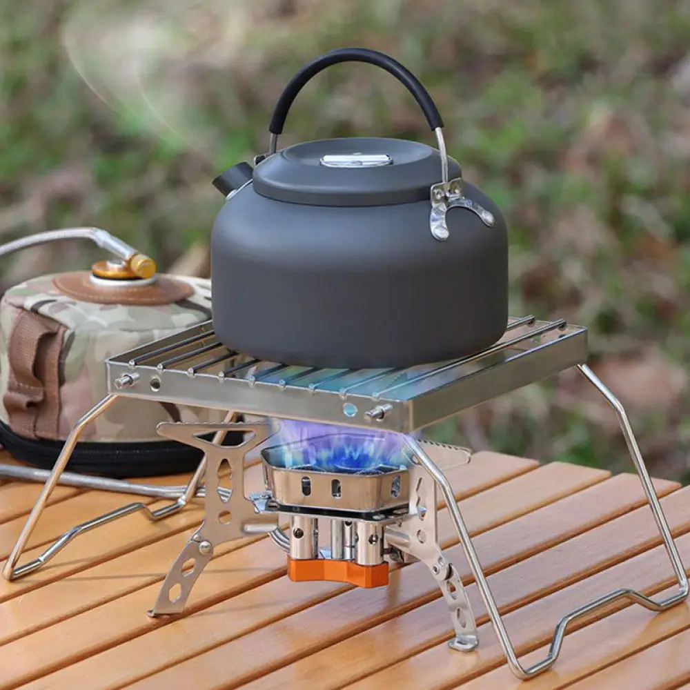 Portable Folding Camping Grill Rack Stainless Steel Stove Support Outdoor Cooking Bbq Equipment For Hiking Picnic