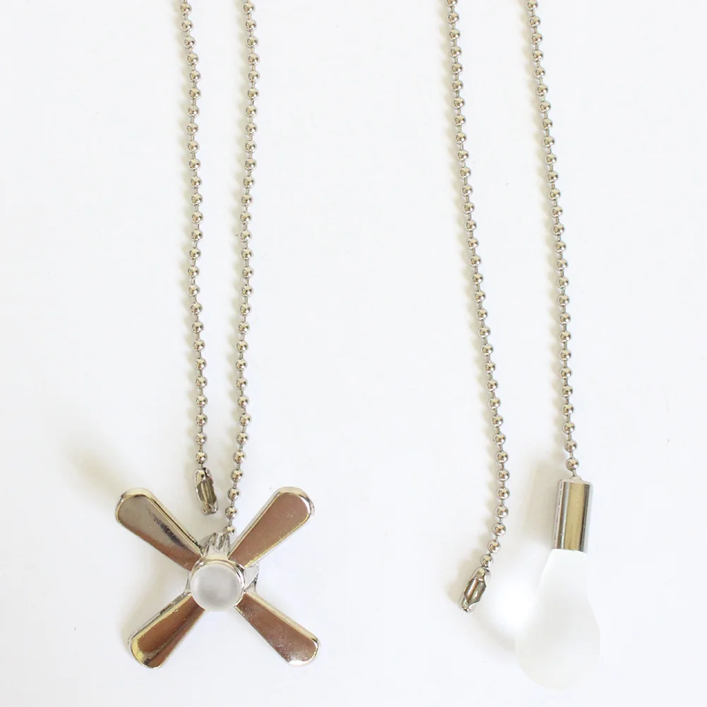 

2 шт., потолочный вентилятор, тянущая цепь, металлический шариковый соединитель с бисером, прочный металлический винтажный стиль, замена выключателя света вентилятора