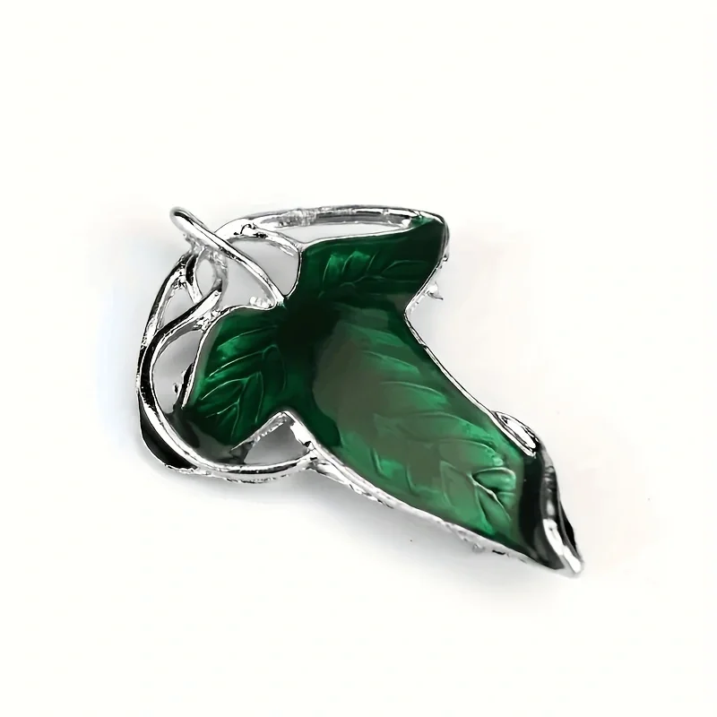 Broche de hojas verdes de elfo de Lorien, Pin de Tolkien Galadriel Legolas Frodo Baggins, insignia esmaltada de árbol de Aragorn, joyería de película al por mayor